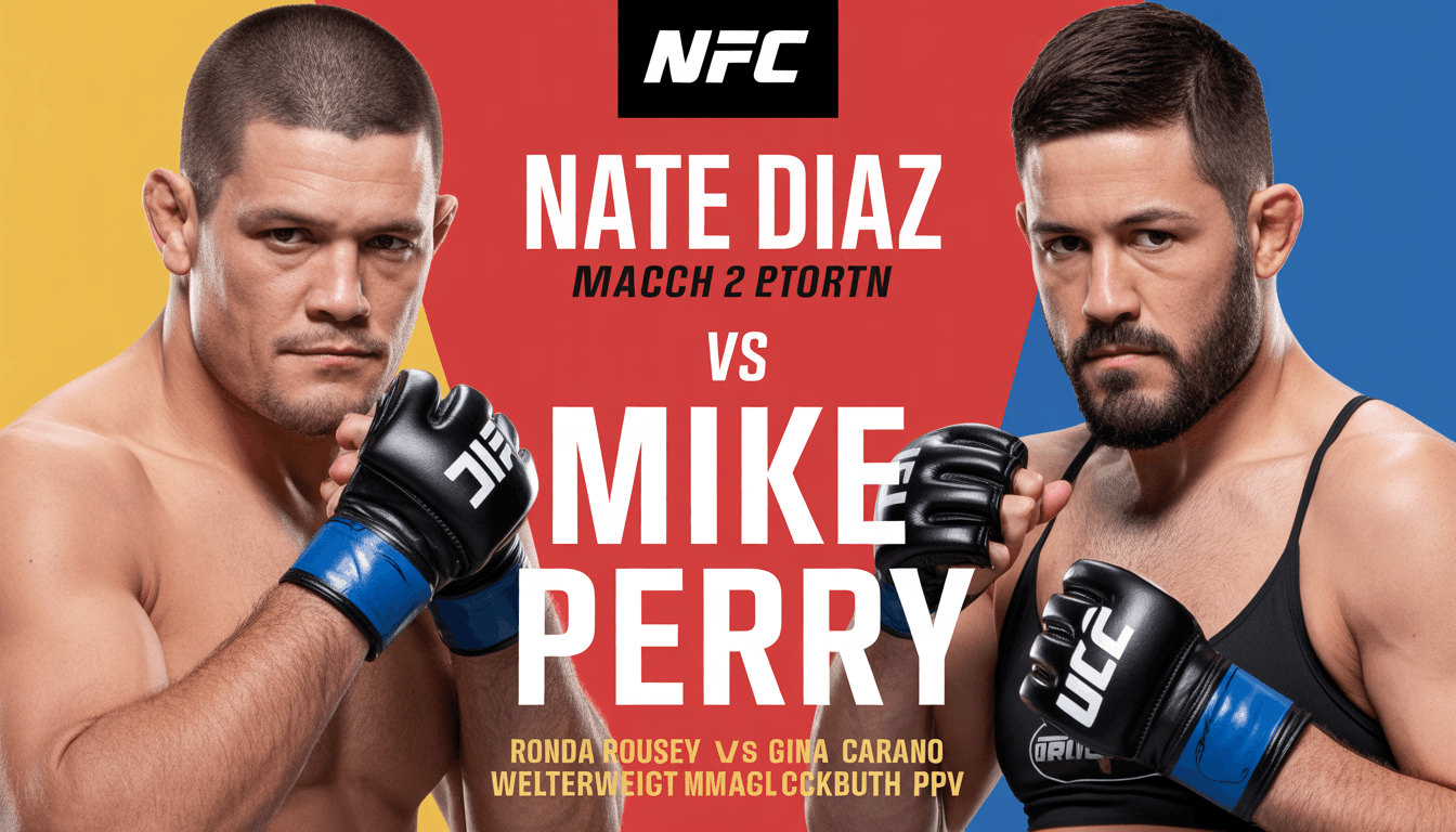 Nate Diaz and Mike Perry face off in confirmed 2026 welterweight grudge match for Ronda Rousey vs Gina Carano historic PPV event – Diaz MMA return after years away